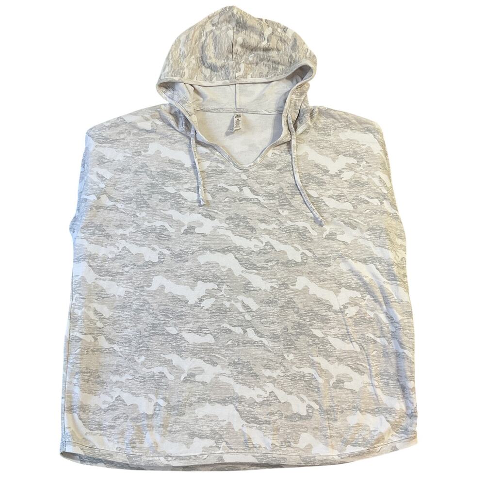 RBX Men Hoodie Size 2X Gray Camouflage Activewear Pullover Stretchy Lightweight